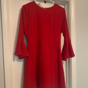 Red long sleeve dress